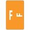 Smead Label, Accs, "F", Ornge, 100Ct Pk SMD67176 - alternate 1